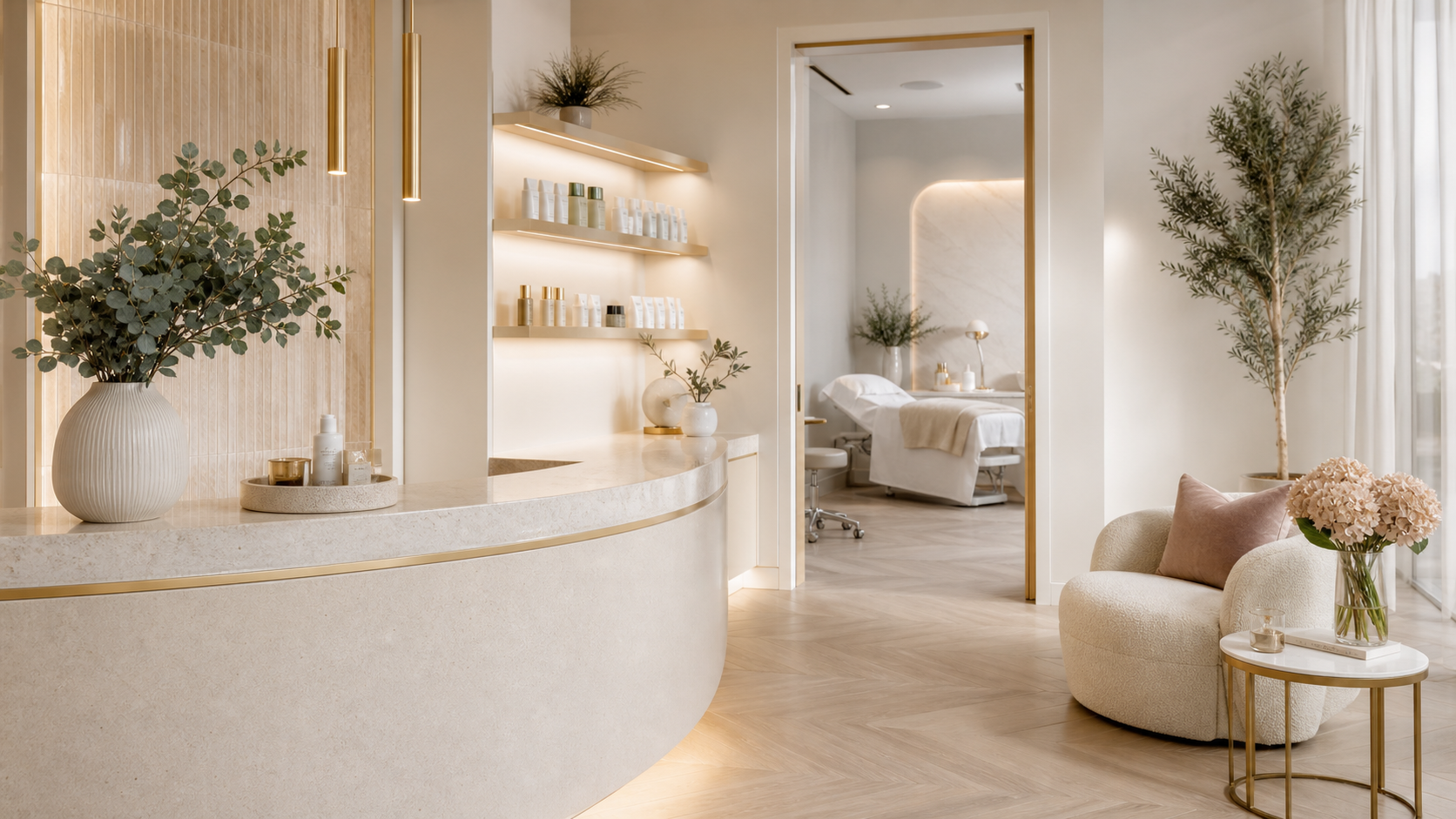 Premium aesthetic clinic hero visual