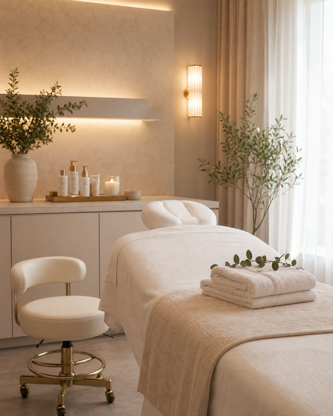 Premium aesthetic treatment room visual used in the kit