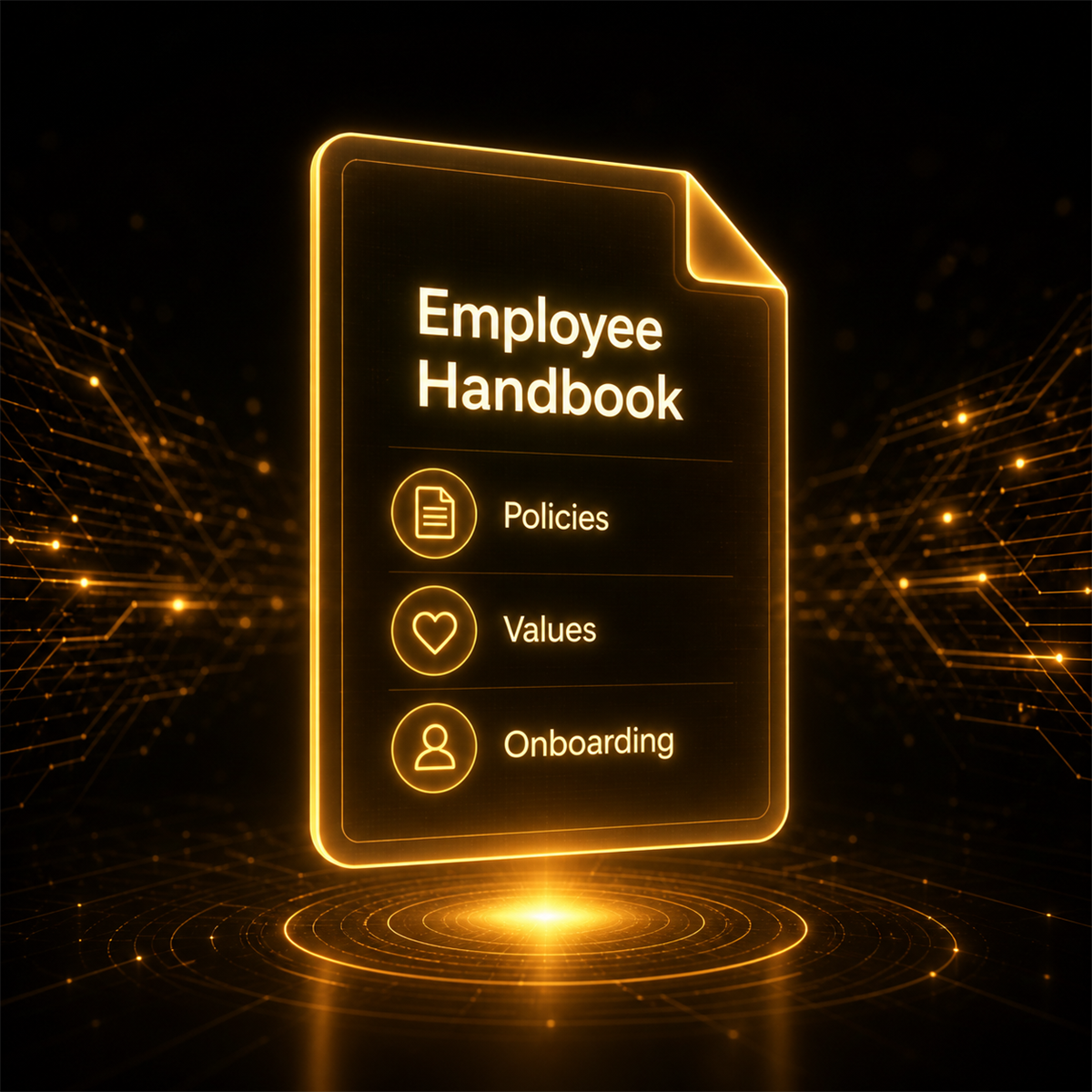 AI Employee Handbook Studio premium visual