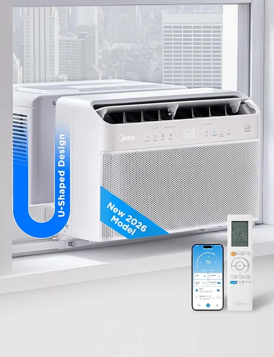 Midea 12000 BTU U shaped smart inverter window air conditioner
