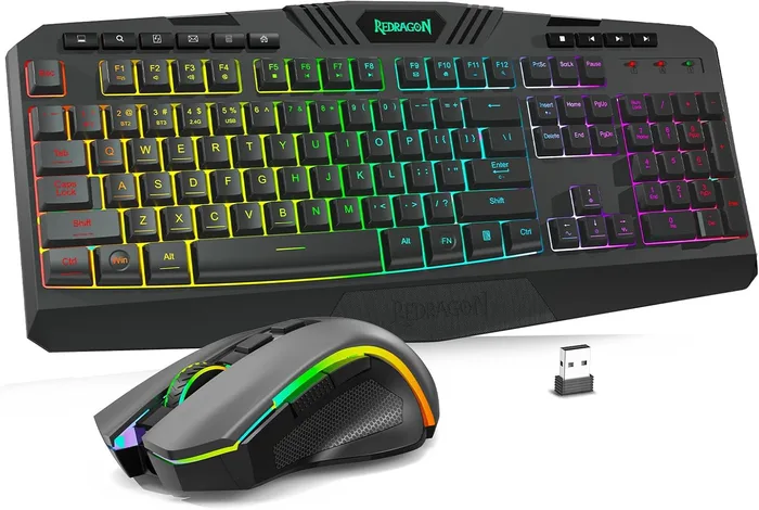 Redragon Wireless Gaming Keyboard and Mouse Combo with RGB