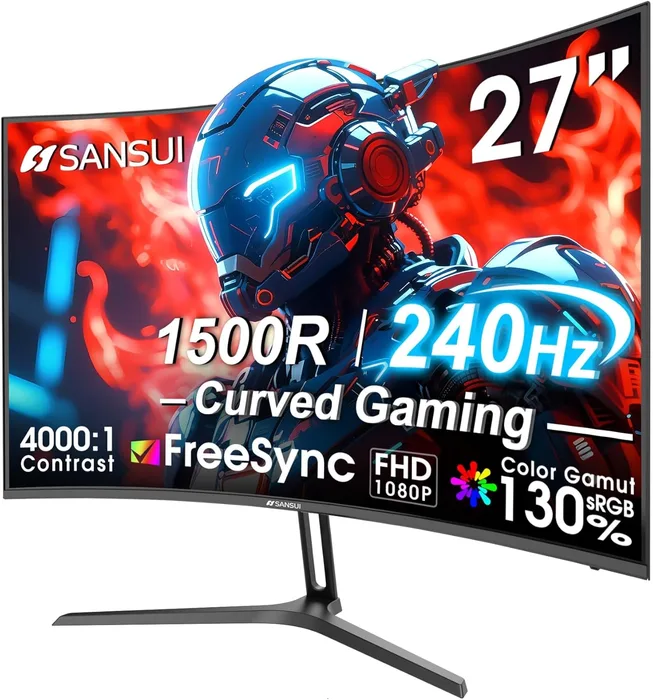 SANSUI 24-Inch Curved Gaming Monitor