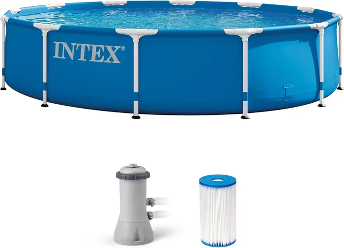 INTEX Metal Frame 12 foot Above Ground Pool Set
