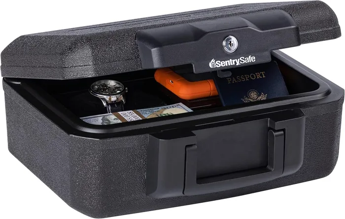 SentrySafe fireproof money safe with key lock