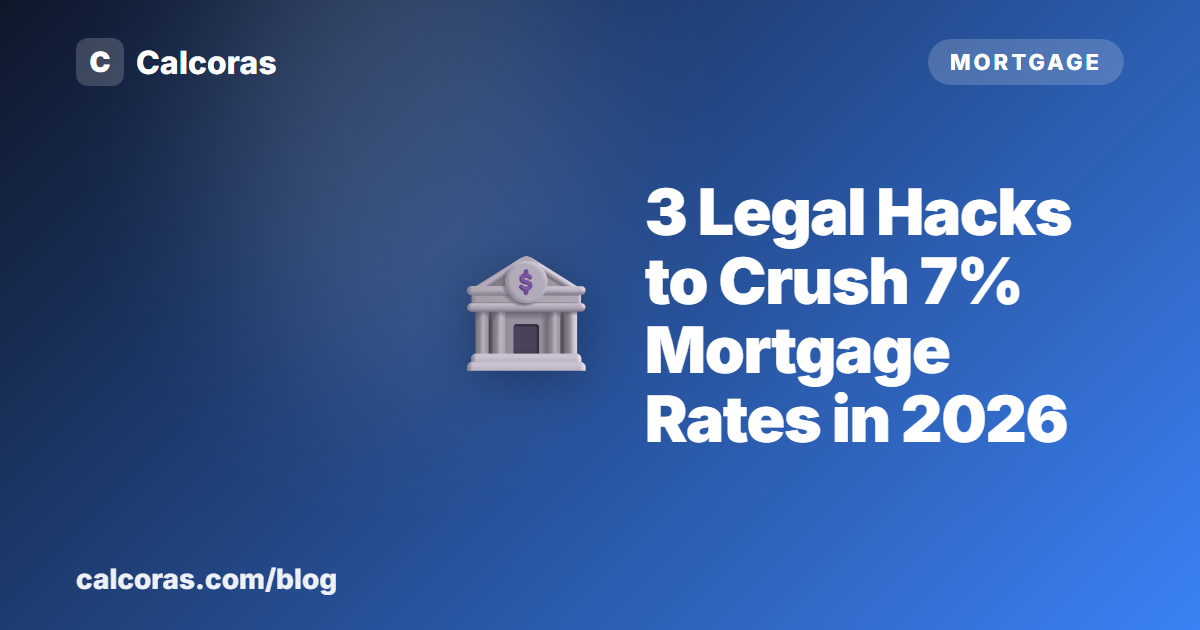 3 Legal Hacks to Crush 7% Mortgage Rates in 2026